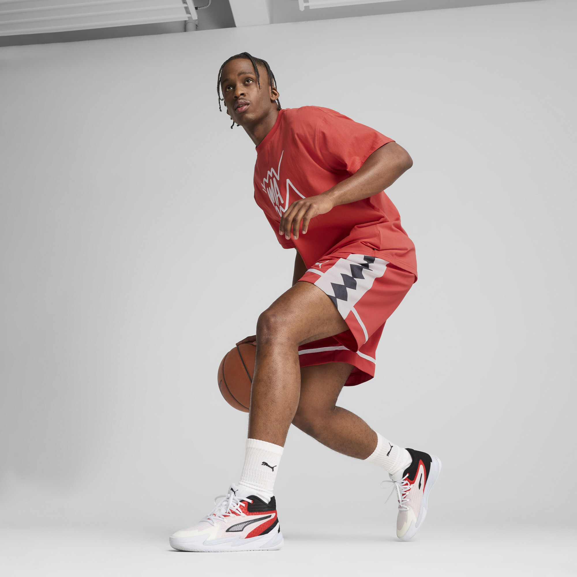 The All Jaws basketbalshort voor Heren, Rood, Maat L | PUMA