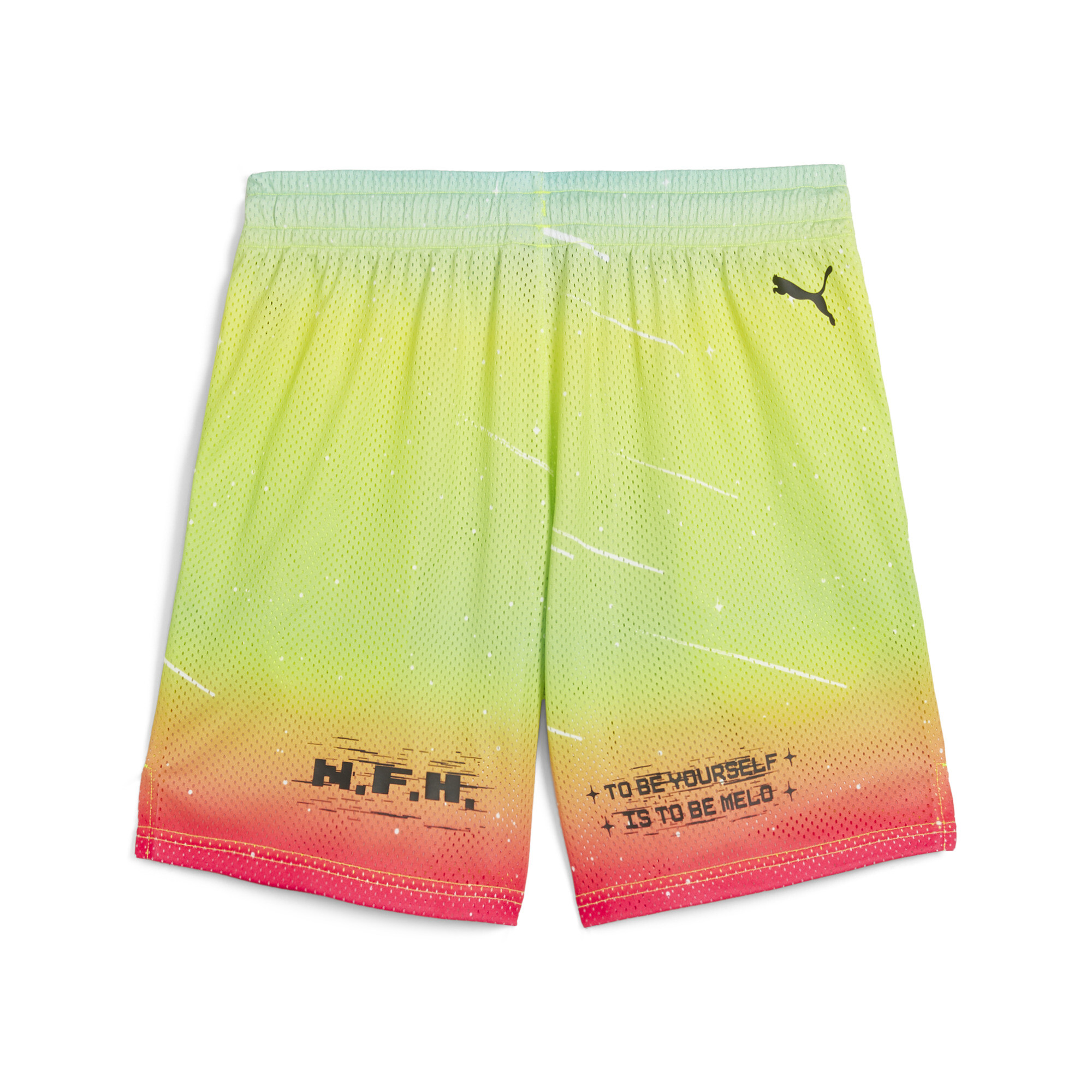 Men's PUMA MELO 1Love Basketball Shorts Men In Yellow, Size XS