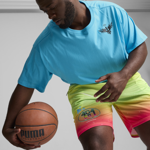 Shorts de basketball MELO 1Love para hombre, Yellow Alert, large-ARG