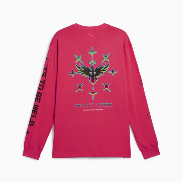 Remera de basketball MELO 1Love de manga larga para hombre, Pink Alert, large-ARG