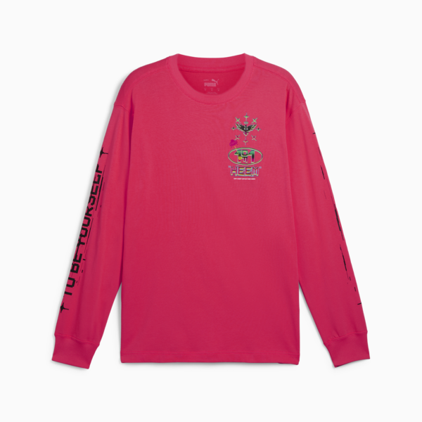 Remera de basketball MELO 1Love de manga larga para hombre, Pink Alert, large-ARG