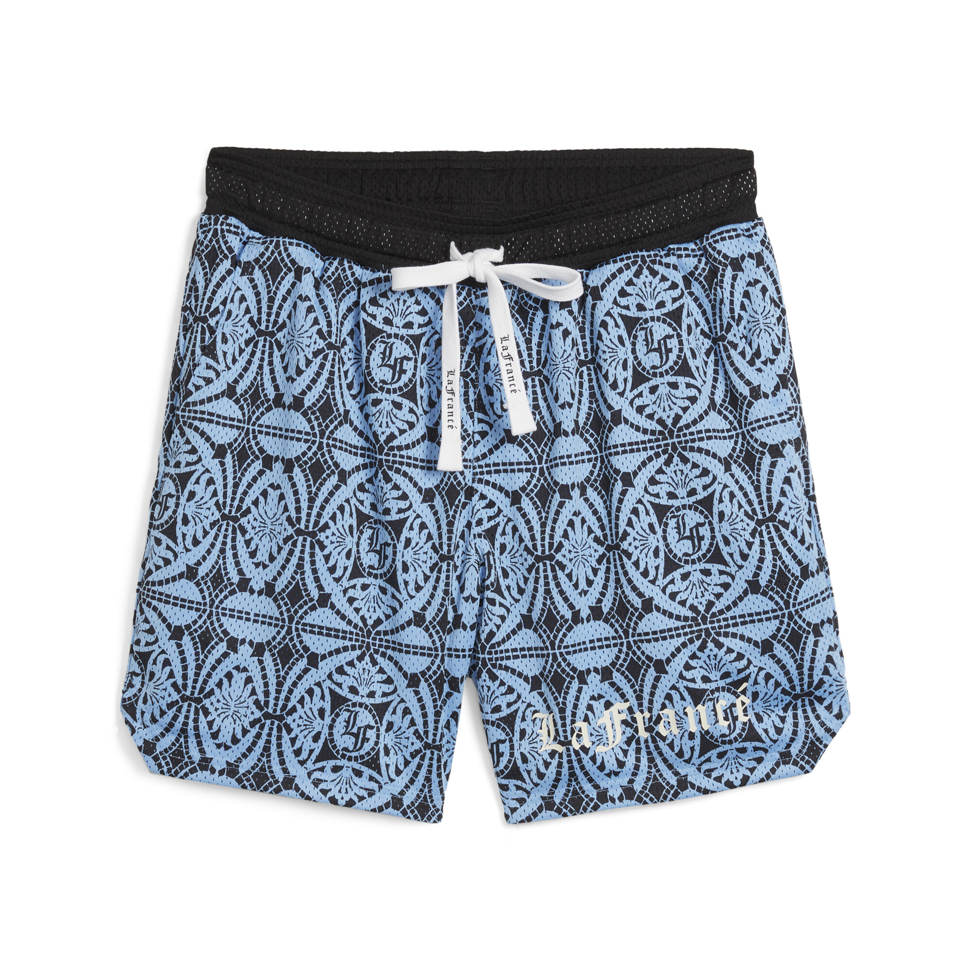 Men's Puma HOOPS X LAFRANCÉ Mosaic Shorts, Blue, Size XL, Clothing