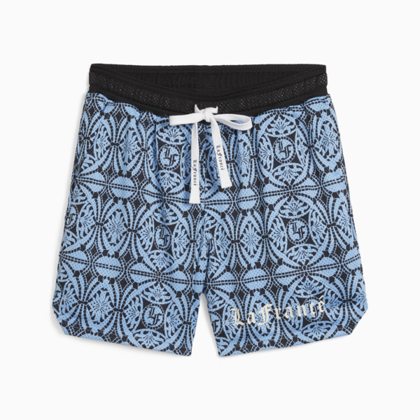 PUMA HOOPS x LAFRANCÉ Mosaic Shorts Men, Team Light Blue-AOP, large-ZAF