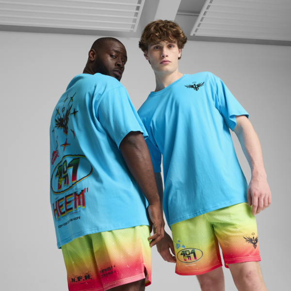 Remera de basketball MELO 1Love II para hombre, Bright Aqua, large-ARG