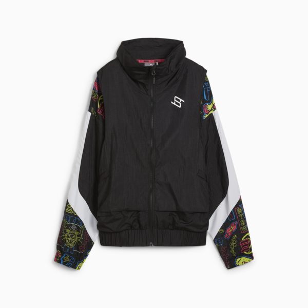 Campera deportiva STEWIE TOKYO para mujer, PUMA Black-AOP, large-ARG
