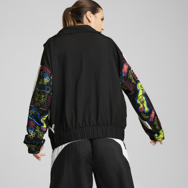Campera deportiva STEWIE TOKYO para mujer, PUMA Black-AOP, large-ARG