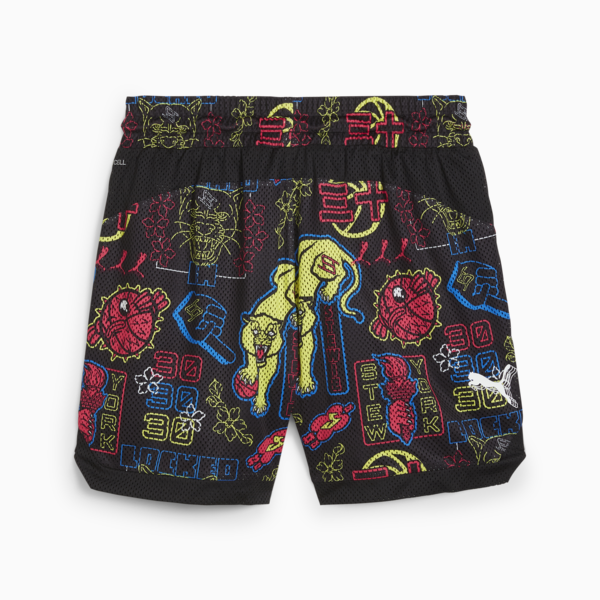 Shorts de basketball STEWIE TOKYO para mujer, PUMA Black-AOP, large-ARG