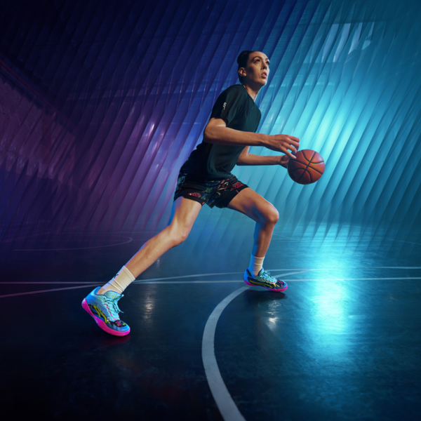 Shorts de basketball STEWIE TOKYO para mujer, PUMA Black-AOP, large-ARG