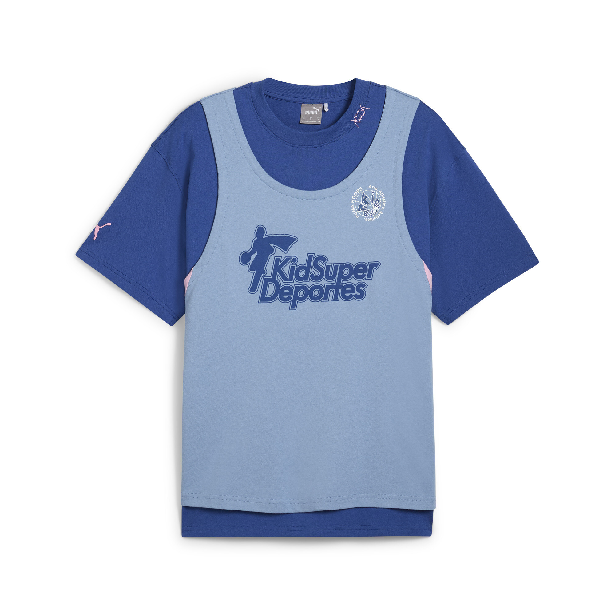 Puma HOOPS X KIDSUPER T-Shirt, Blue, Size XL, Clothing