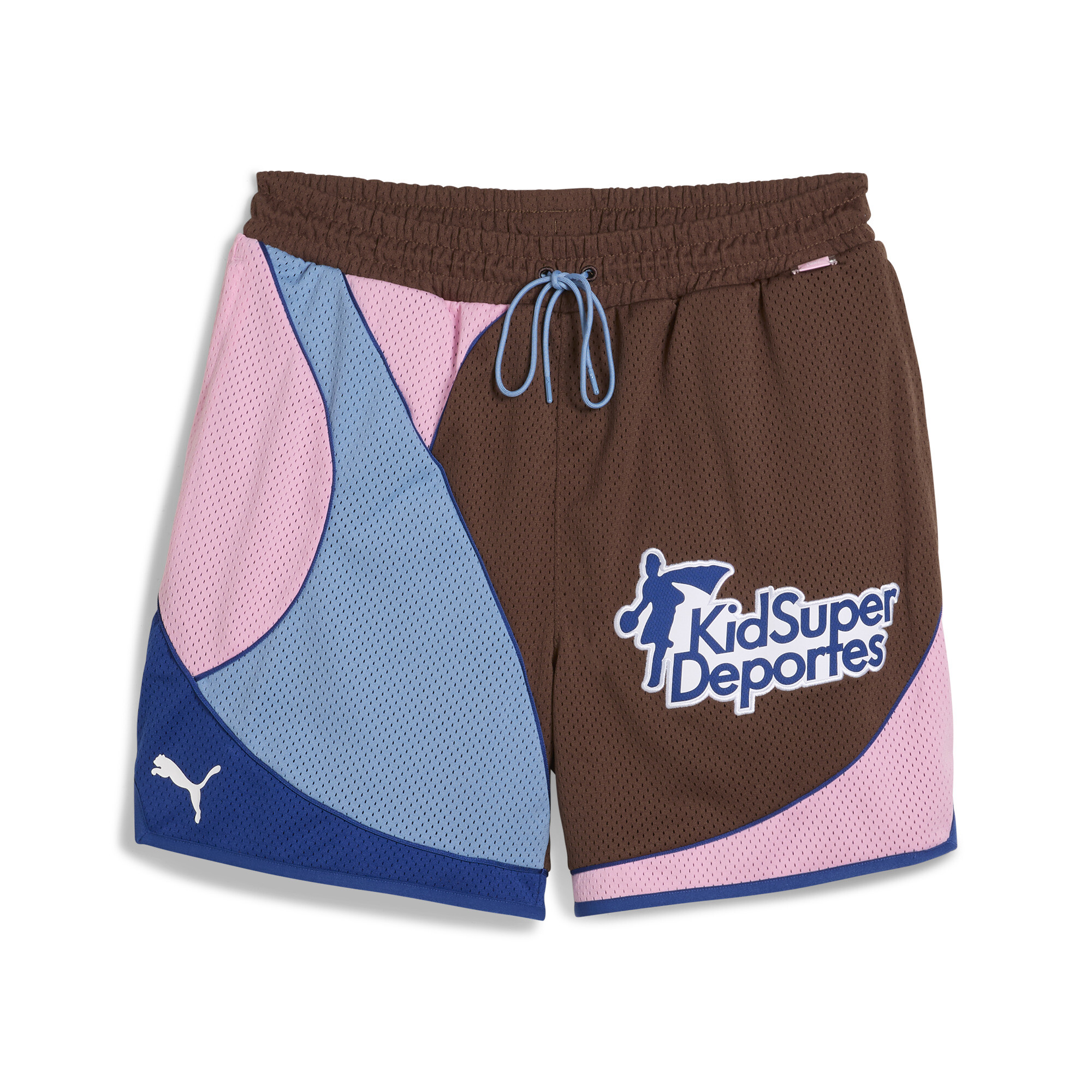 Puma HOOPS x KIDSUPER Shorts | Mit Color Blocking | Chestnut Brown | Größe: XXL