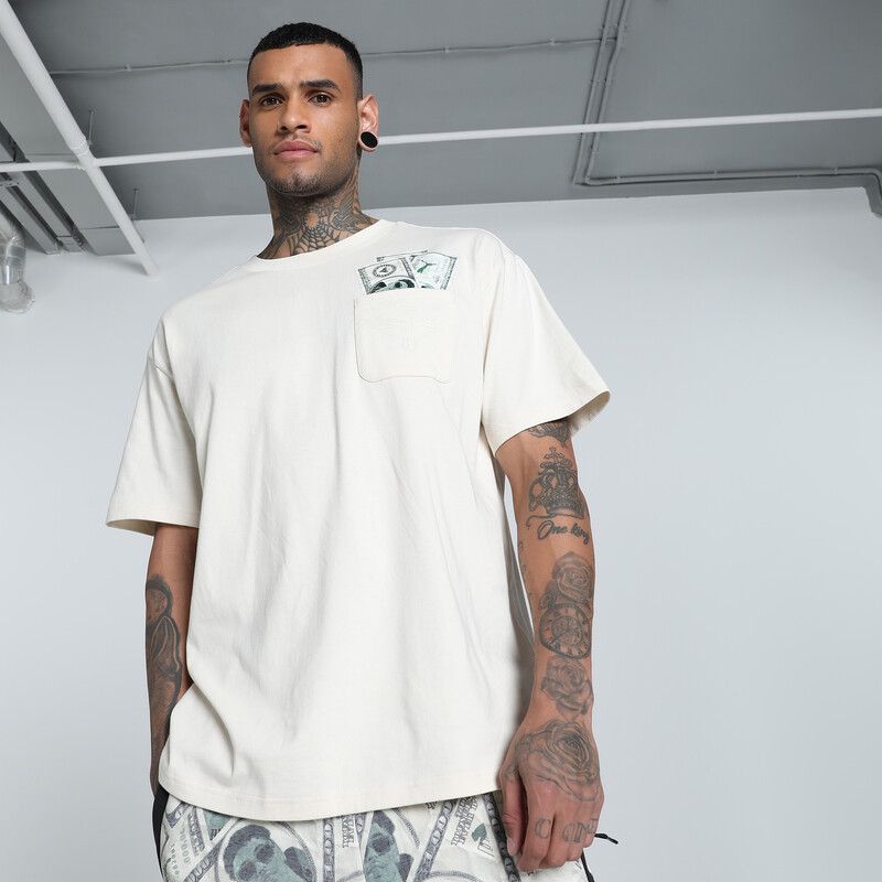 

Men's PUMA Melo Bucks Oversized Fit Basketball Tee
