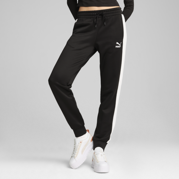 Pants de pista para mujer ICONIC T7, PUMA Black, large-MEX