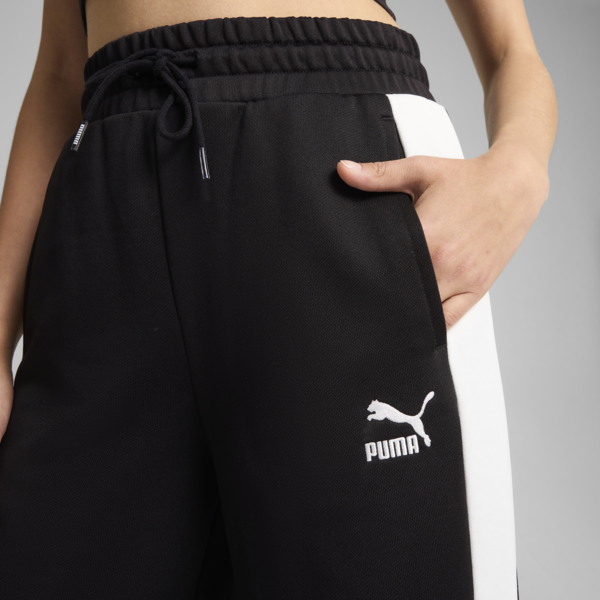 Pants de punto de pista para mujer ICONIC T7, PUMA Black, large-MEX