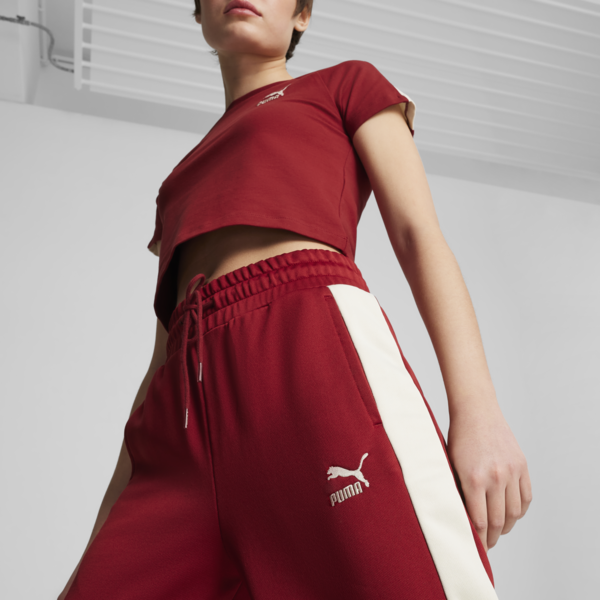 Pants de punto de pista para mujer ICONIC T7, Intense Red, large-MEX