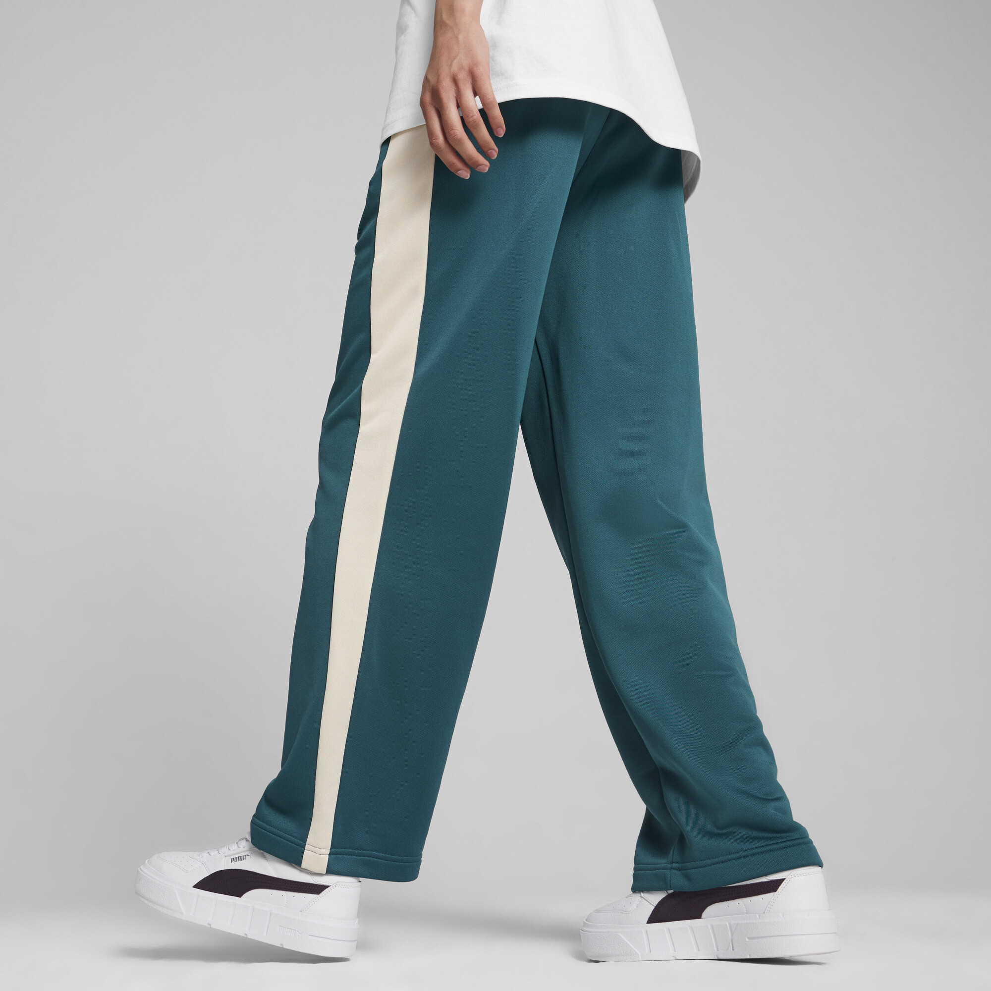 Women's PUMA ICONIC T7 Track Pants Women In Green, Size Small, Polyester