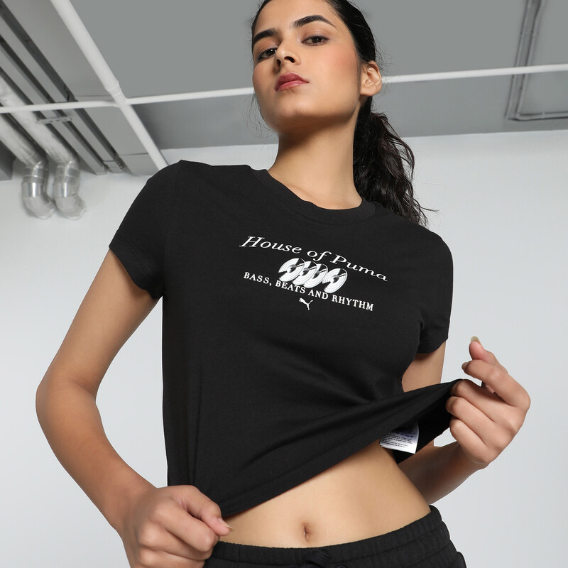 

Women's PUMA GRAPHICS MUSIC Slim Fit Crop Tee