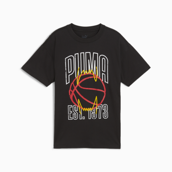 Camiseta básquetbol adolesentes, PUMA Black, large-MEX