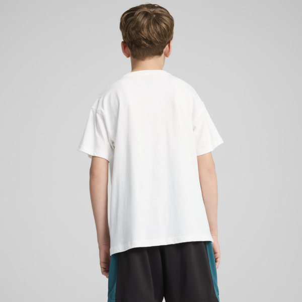 Camiseta básquetbol adolesentes, PUMA White, large-MEX