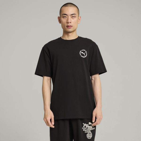 PUMA x LMC Cat Tee Men, PUMA Black, swatch-ZAF