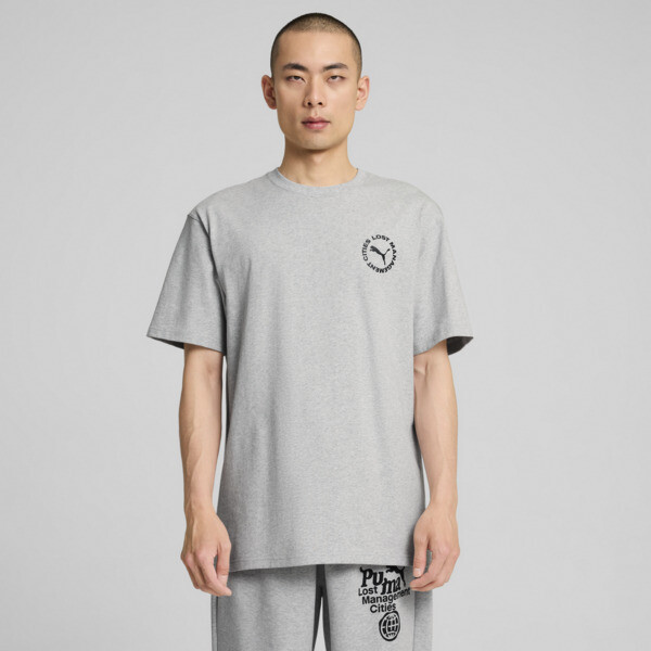 Puma X Lmc Cat T-shirt Men In Light Gray Heather