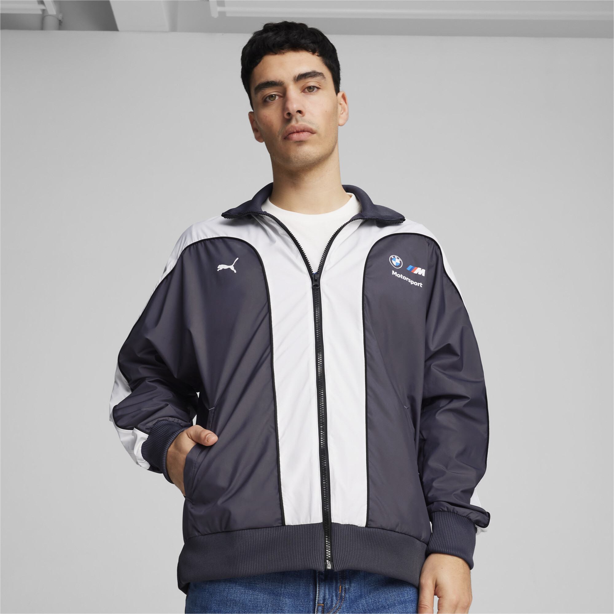PUMA BMW M Motorsport Archive Men's Archive Jacket in Grey