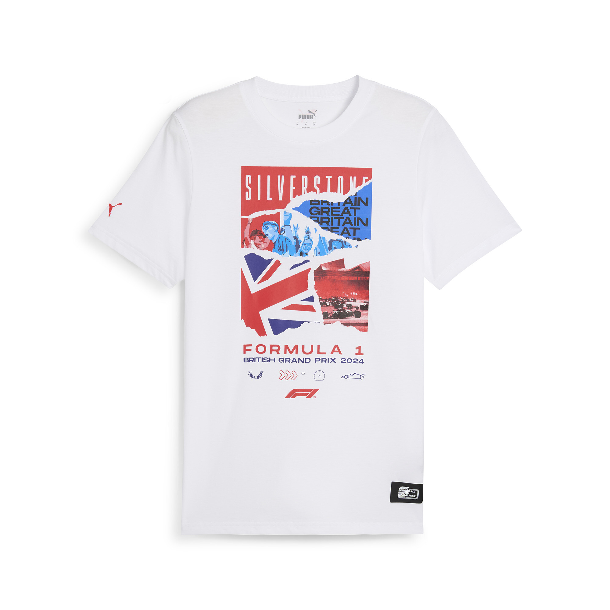 Men's Puma F1® Great Britain T-Shirt, White, Size 3XL, Clothing