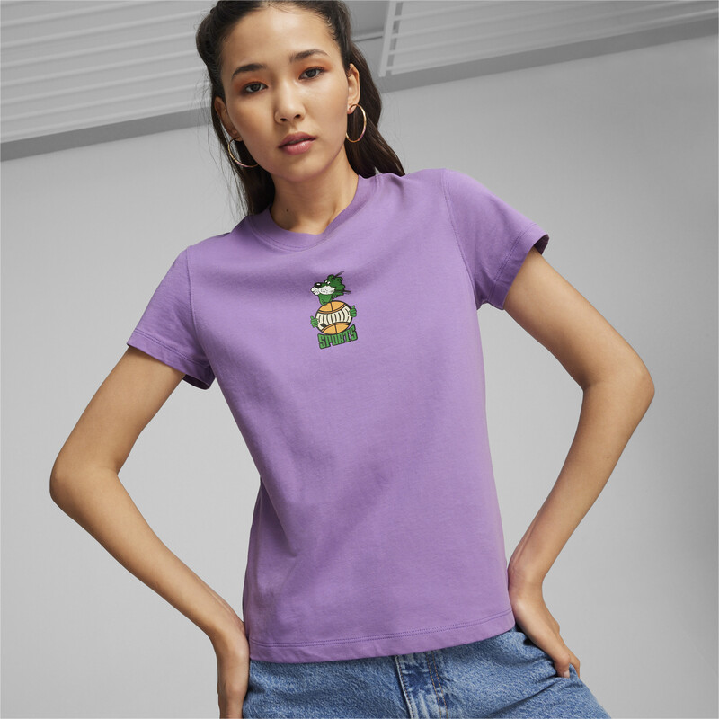 Women's PUMA TEAM FOR THE FANBASE Graphic T-shirt in Ultraviolet size M