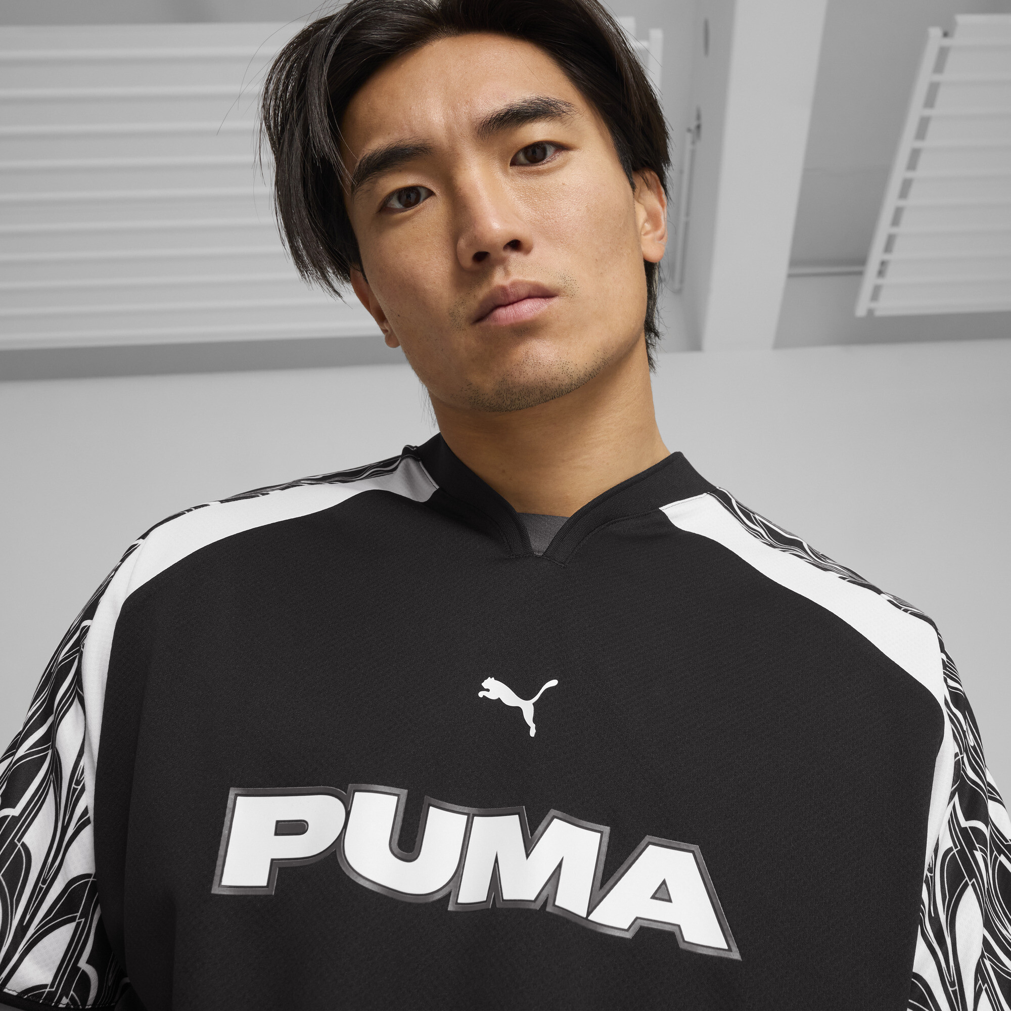 PUMA Relaxed Football Jersey Unisex In Black, Size Medium, Polyester