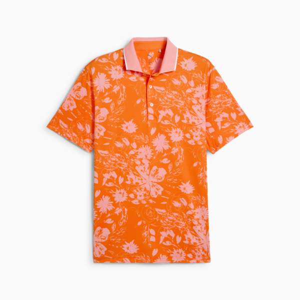 MATTR Rose Golf Polo Men, Rickie Orange, large-ZAF