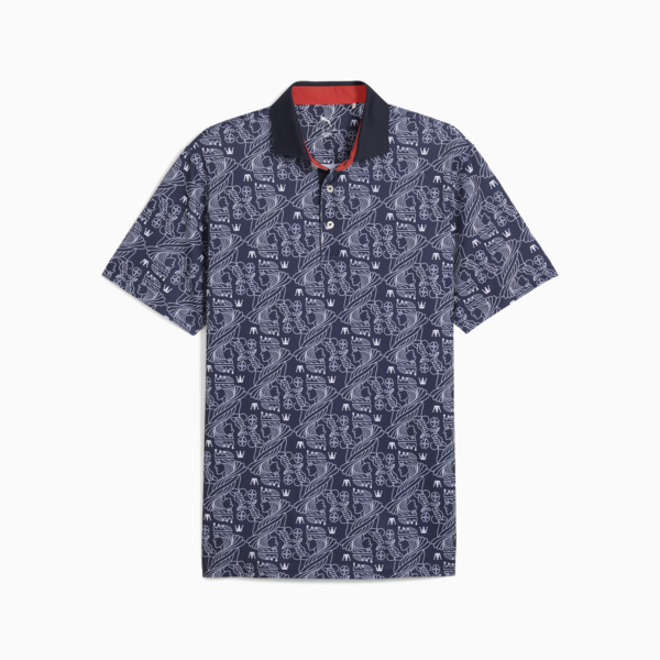 Pique Royal Golf Polo Men, Deep Navy-White Glow, large-ZAF