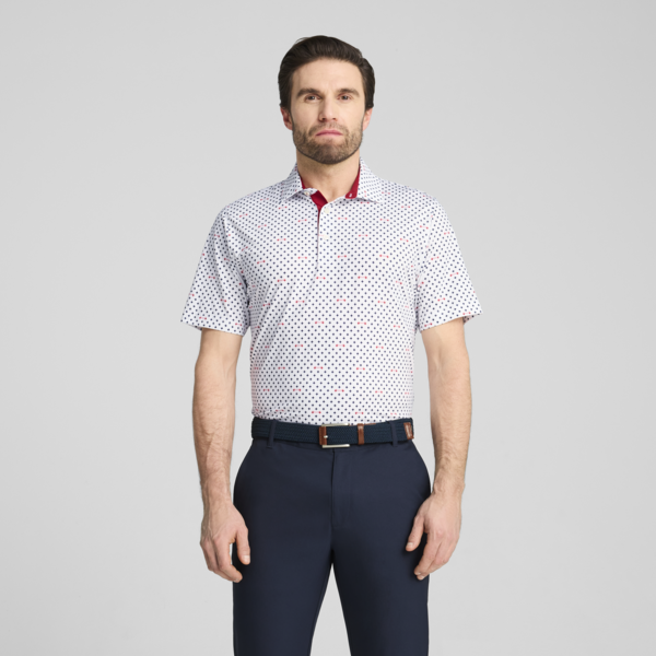 MATTR Burgh Golf Polo Men, White Glow-Deep Navy, large-ZAF