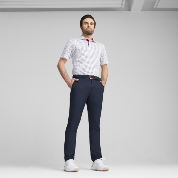MATTR Burgh Golf Polo Men, White Glow-Deep Navy, large-ZAF