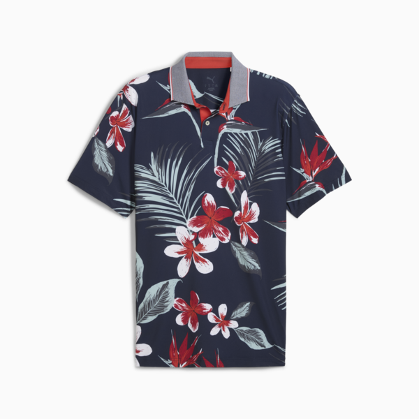 MATTR Luau Golf Polo Men, Deep Navy-Red Fire, large-ZAF