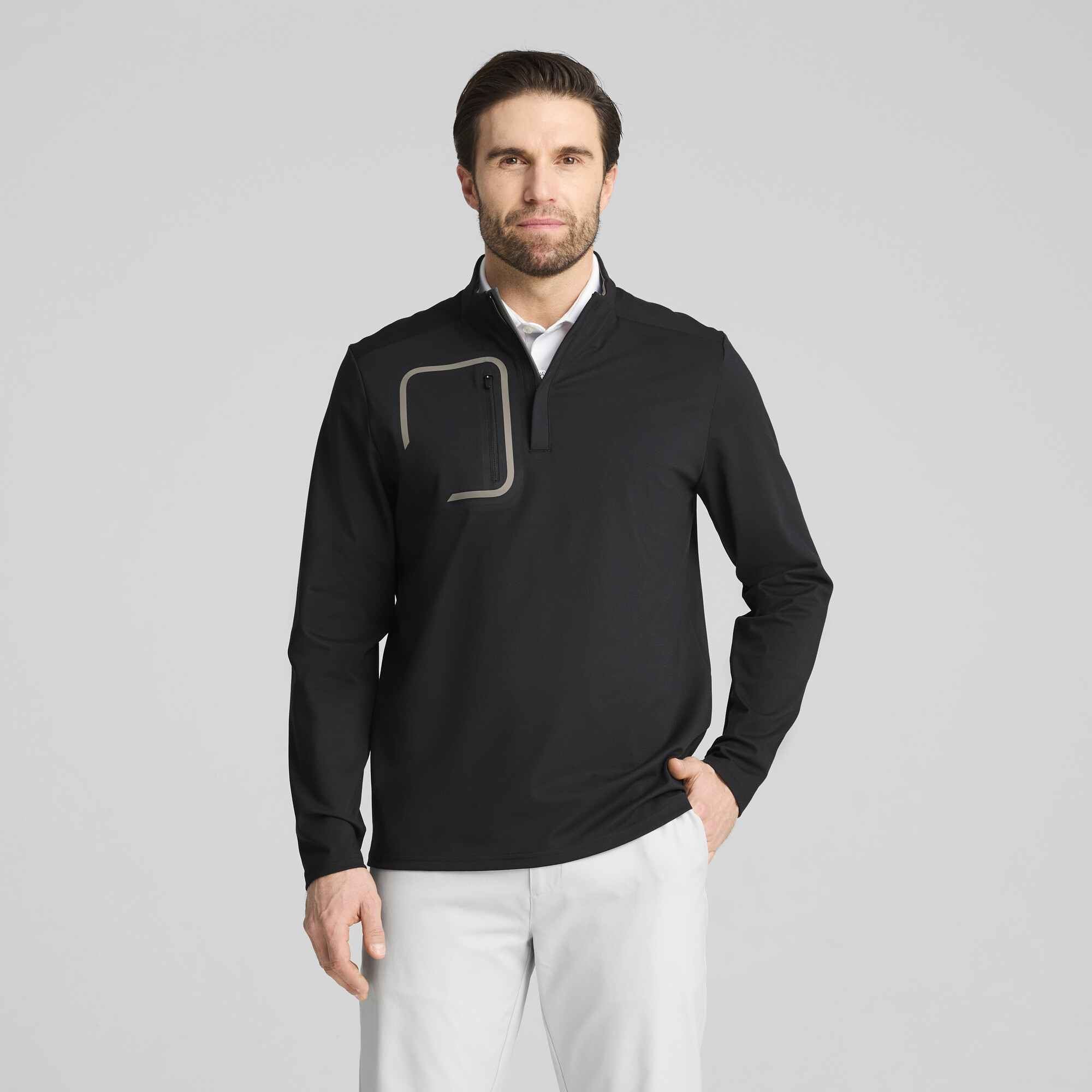 Puma CLOUDSPUN Tech Golftop Herren | Mit Plain | Black | Größe: XXL