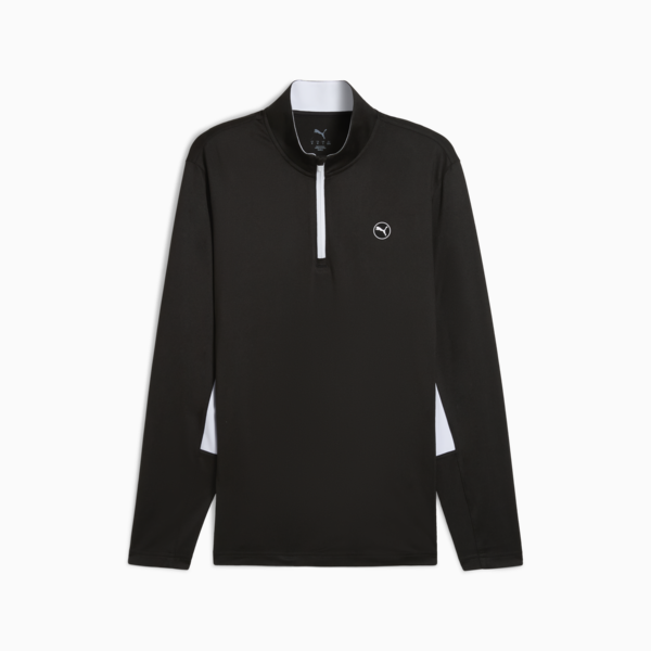 Pure 2.0 Quarter Zip Golf Top Men, PUMA Black, large-ZAF