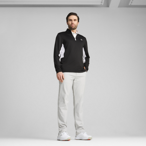Pure 2.0 Quarter Zip Golf Top Men, PUMA Black, large-ZAF