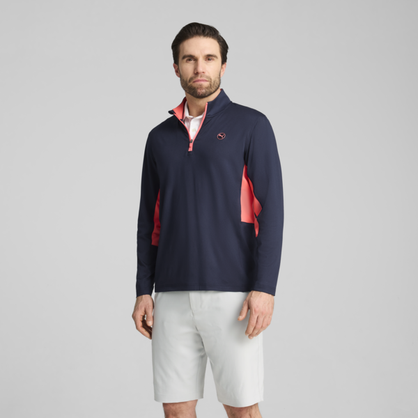 Pure 2.0 Quarter Zip Golf Top Men, Deep Navy, large-ZAF