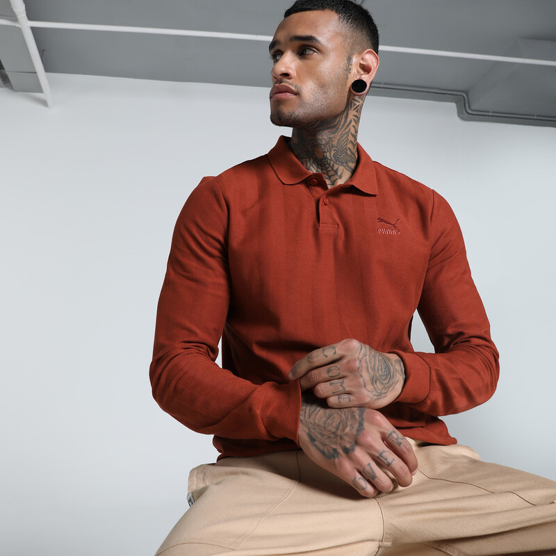 

Men's PUMA CLASSICS Herringbone Slim Fit Polo