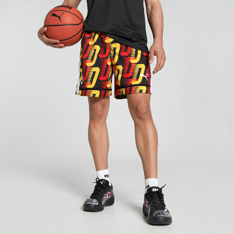 

Men's PUMA Scoot All Jaws All-Over Print Relaxed Fit Basketball Shorts