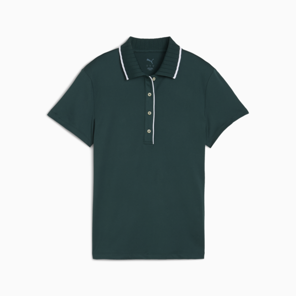 CLOUDSPUN Bridges Short Sleeve Golf Polo Women, Green Terrain, large-ZAF