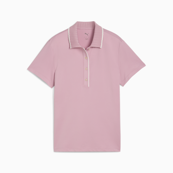 CLOUDSPUN Bridges Short Sleeve Golf Polo Women, Poised Pink, large-ZAF