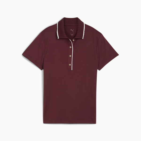 CLOUDSPUN Bridges Short Sleeve Golf Polo Women, Ruby Shimmer, large-ZAF