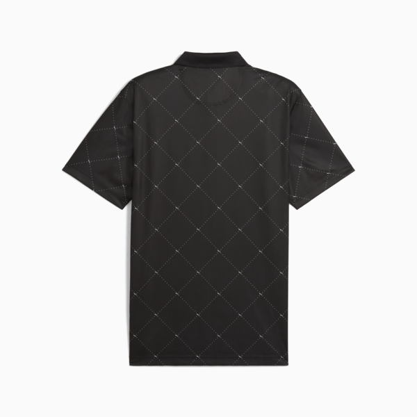 Pure 2.0 Argyle Golf Polo Men, PUMA Black-White Glow, large-ZAF