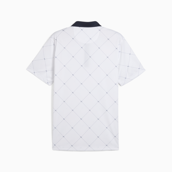 Pure 2.0 Argyle Golf Polo Men, White Glow-Deep Navy, large-ZAF