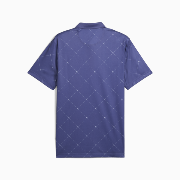 Pure 2.0 Argyle Golf Polo Men, Blue Crystal-White Glow, large-ZAF