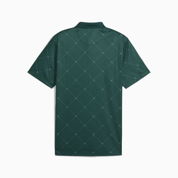 Pure 2.0 Argyle Golf Polo Men, Dark Myrtle-White Glow, large-ZAF