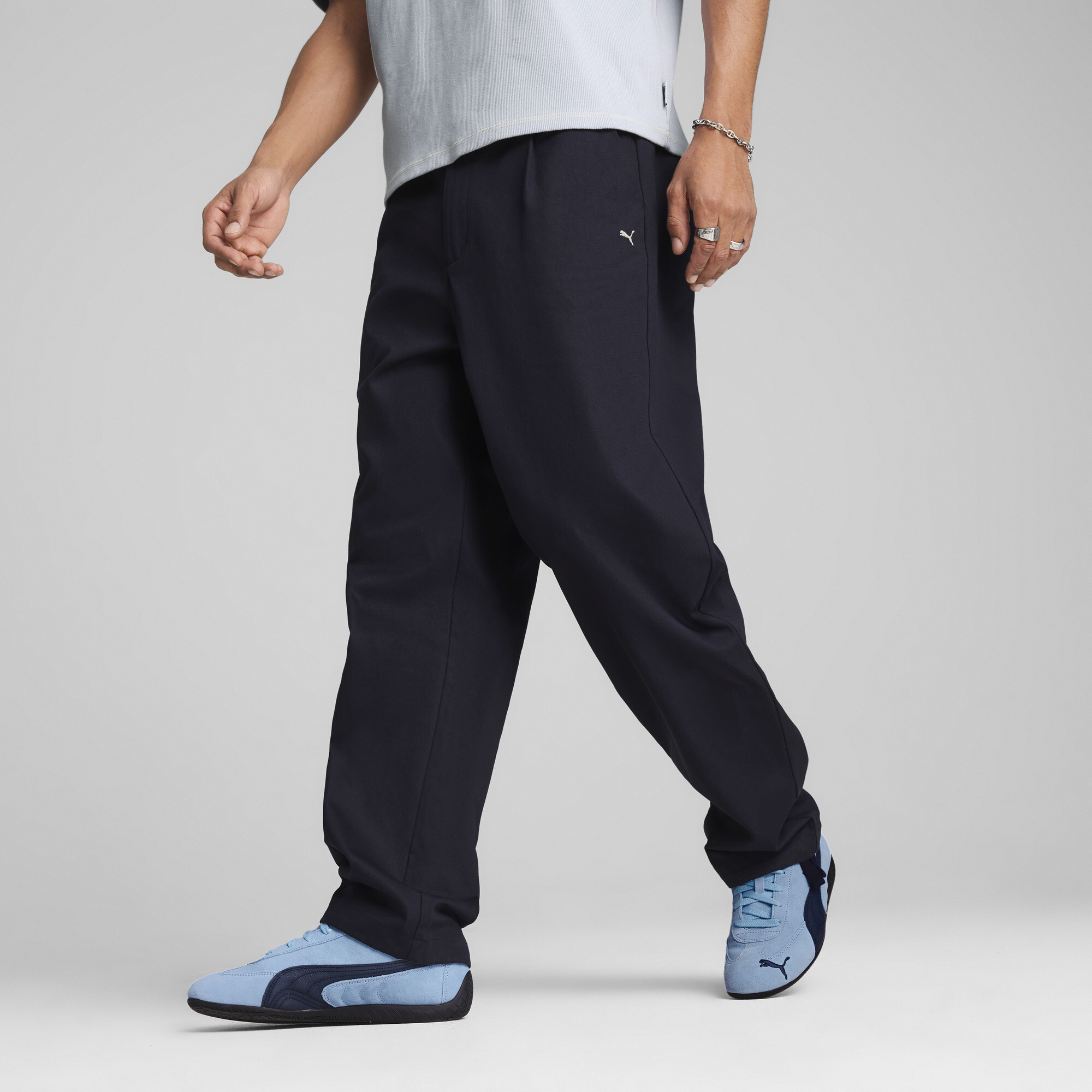 Puma MMQ Chinohose Herren | Mit Plain | New Navy | Größe: 38