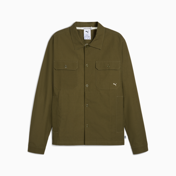 MMQ Ripstop Overshirt Men, Olive Drab, large-MEX