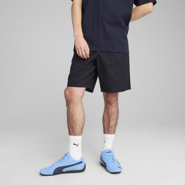 Shorts de sarga MMQ para hombre, New Navy, large-ARG