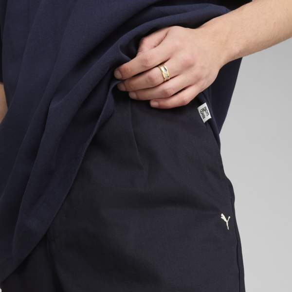 Shorts de sarga MMQ para hombre, New Navy, large-ARG